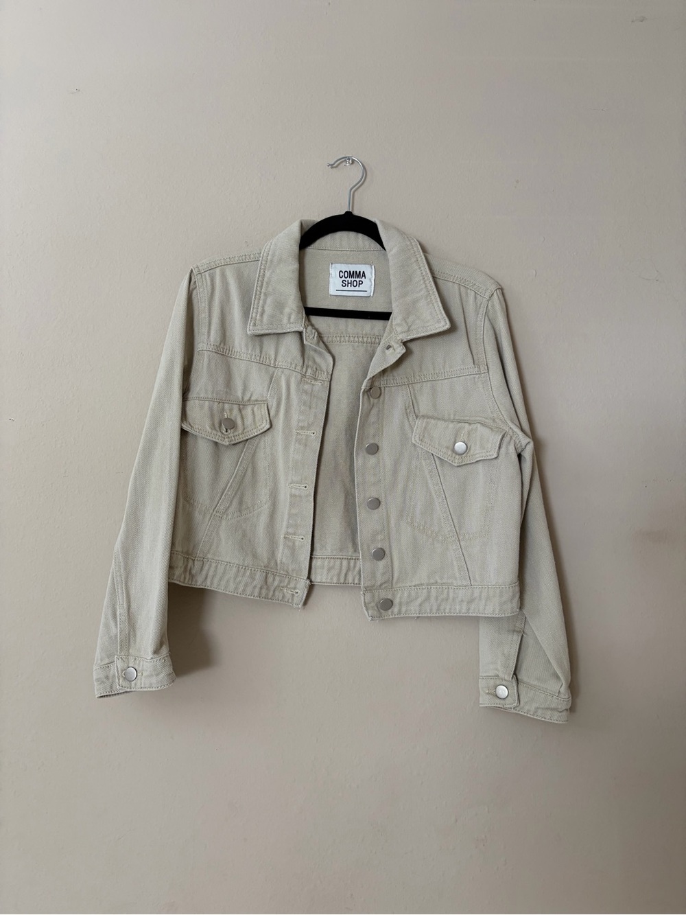 Beige/Khaki Denim Jacket